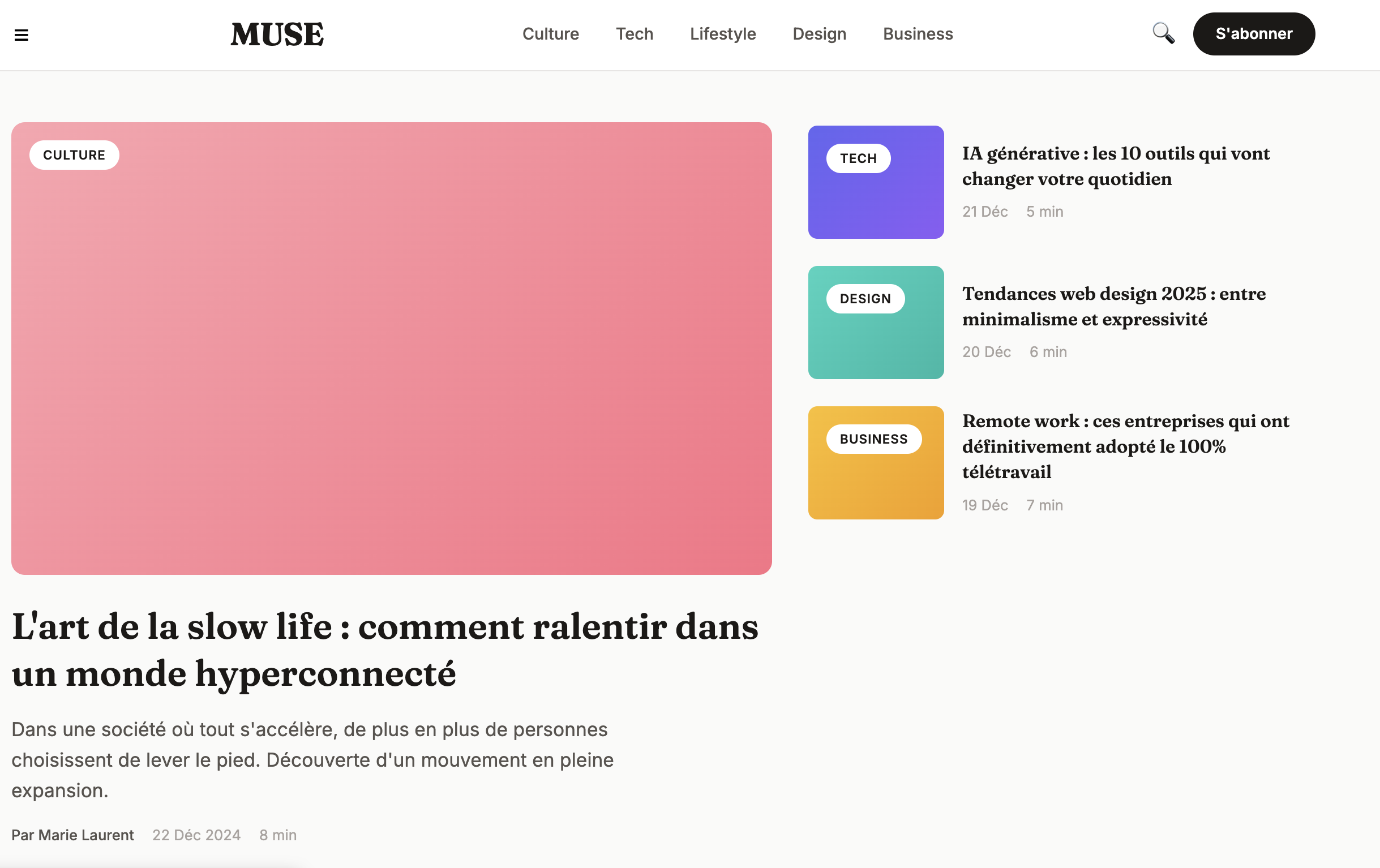 Template moderne pour blog et journal en ligne - Template Anicea Studio